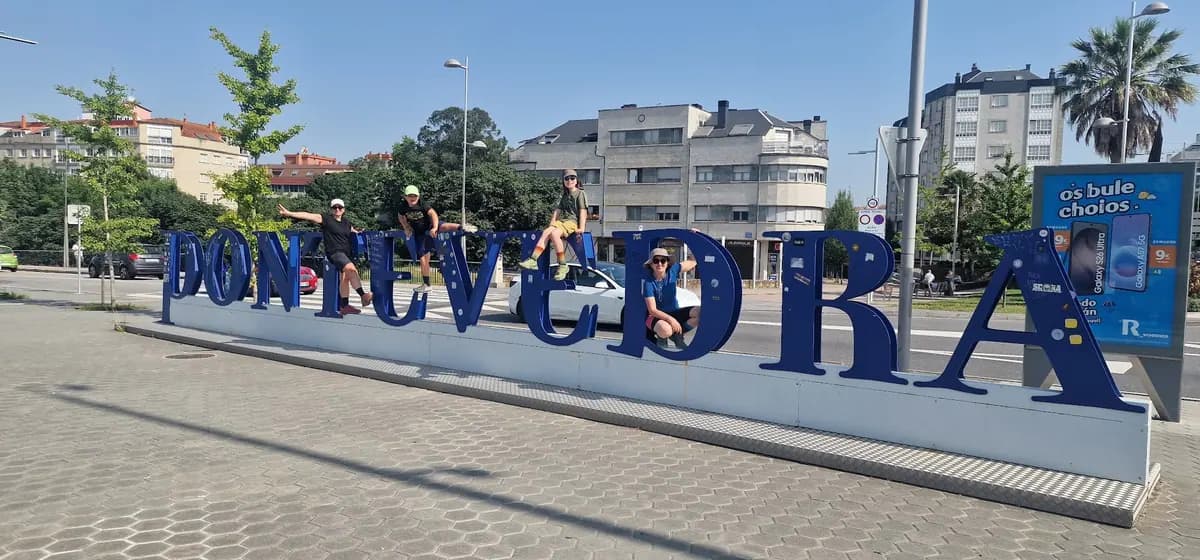 La scritta Pontevedra