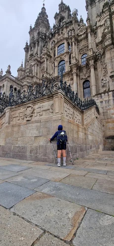 Davanti alla Cattedrale di Santiago
