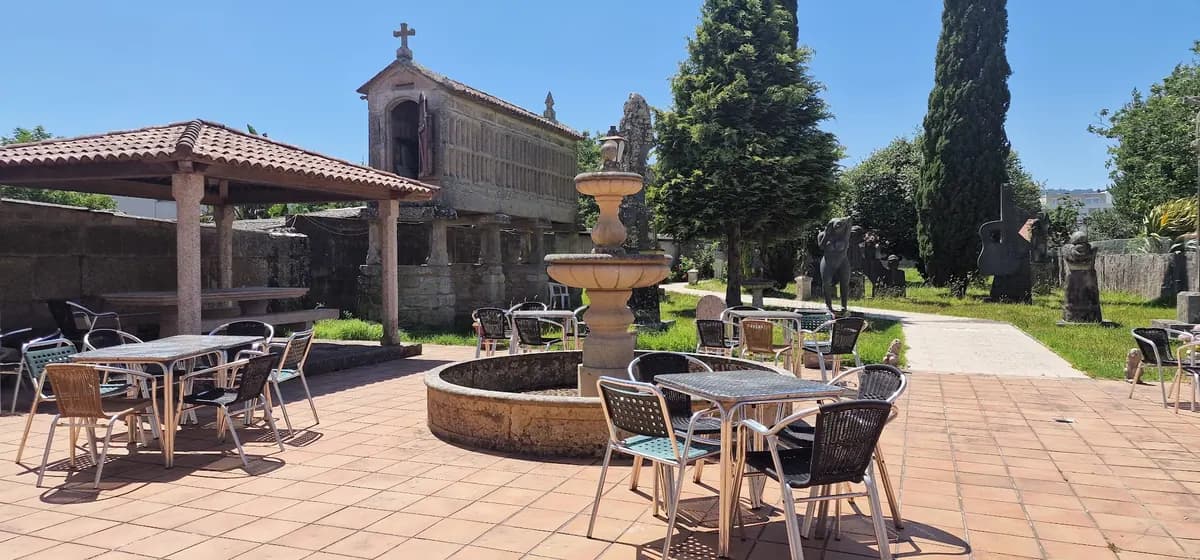 Il cortile dell’alloggio a Tui